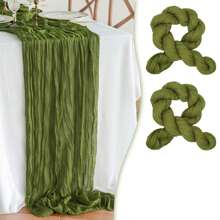 2 peças de toalha de mesa transparente estampada com queijo boho, 35 polegadas (88,9 cm) e 118 polegadas (300 cm) de tecido longo para queijo para chá de bebê, casamento, noiva, aniversário, decoração de festa