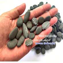 20 块天然河流岩石用于绘画 - 光滑扁平石头，艺术和工艺品装饰，主要材料：天然石材 - 彩色 - 查看 5