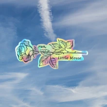 Elegant "Run, Little Mouse" Vinyl Sticker Waterproof, Matte Finish, UV-Protected For Laptops, Water Bottles, Notebooks - Perfect Gift For Book Lovers & Floral Enthusiasts, School Supplies, Back To School - Multicolor - View 15