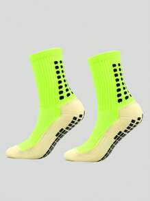 1 Pair Men's Rubber Dot Non-Slip Simple Fashion Sports Socks For Running, Basketball, Cycling, Soccer, Jump Rope - Multicolor - View 14