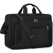 NEWHEY 17.3英寸笔记本电脑包，大容量防水笔记本电脑公文包，男士商务办公笔记本电脑包，17英寸可调节肩带斜挎包，笔记本电脑包，办公包