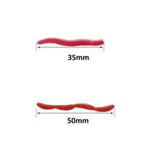 100pcs Soft Fishing Lures, Artificial Worms & Red Worms Fishing Baits, Outdoor Seaside Fishing Baits, Fishing Accessories