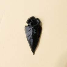 1 件天然黑曜石羽毛箭水晶雕刻石工艺品矿物标本吉祥物风水收藏家居装饰父亲父亲礼物 - 黑曜石箭頭 - 查看 11