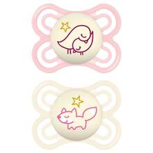 Mam Perfect Night Double Pacifier 0-6m - Màu Hồng baby - Xem 1