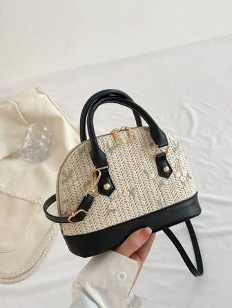 Bolso cruzado casual 2025 nuevo, elegante bolso de hombro trenzado para mujeres