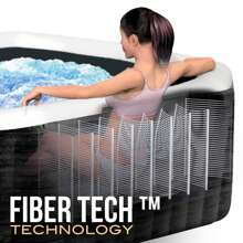Intex Spa hinchable cuadrado 4 personas 175x175 cm, diseño Greystone, burbujas aire caliente, calentador integrado, sistema de filtración S2, cloración salina, fácil montaje, para exteriores ✅ Entrega 24/48h a España (península) - Multicolor - Ver 8