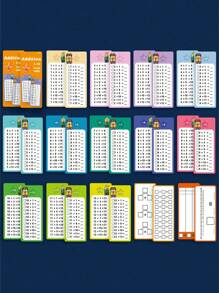 Children's Math Game Cards, Math Addition Subtraction Multiplication Division Flash Cards, Multiplication And Division Learning Toys, Suitable For Kids (Random Styles) (Pen And Ring Colors Random), Educational Math Writing Toys For Children