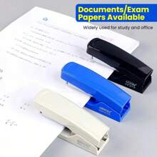 [1 pieza engrapadora + 1 caja de grapas] [3 piezas engrapadora + 3 cajas de grapas] Engrapadora de color aleatorio 12#, suministros de oficina multifuncionales, engrapadora manual resistente para estudiantes, para la temporada de vuelta a clases. [1 caja/1000 piezas de grapas] Compatible con el tamaño 24/6, 26/6