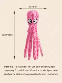Hollypet Octopus Dog Toy Plush With Squeaker, Soft Squeaky Dog Toy For Medium Large Dogs, Interactive Dog Toys For Boredom, Durable Chew Toy With Sound For Indoor Bedroom Or Outdoor Garden Play, Bite Resistant Stuffed Dog Toy Pets Love - Pink - View 3