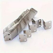 Stainless Steel Straight Angle Brackets, 90 Degree L-Shape Metal Connectors, Heavy Duty Right Angle Supports For Wooden Furniture, Suitable For Furniture And Shelf Construction, Screws Not Included