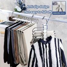 1pc Upgraded Collapsible Pants Hangers,Clothes Hanger With S-Type Stainless Steel,Multifunctional Closet Organizer, Closet Organizer For Pants Jeans Scarf Hanging For Mother's Day,Valentine's Daybedroom,Organizer,Organiser,Home Storage,White T Shirt Women,Black Pants Women,Ladies Winter Clothes,Dress,Winter Clothes For Ladies,Elegant Woman Dresses,White Shirt For Ladies,Long Sleeve,White Jumpsuit For Women,Spring Dresses For Women,Spring Outfits For Women,Spring,Spring Clothes,Minimalist,Summer Tops