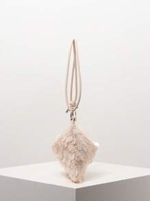 Sparkly Sequin Shoulder Bag, Sequin Bag, Party Dresses For Women, Metal Round Clasp Underarm Bag, Premium Style Evening Bag, Bag For Women Elegant, Wedding Items, Glitter Prom Wallet (Pattern Random) - Beige - View 5