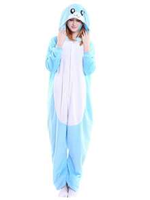 1 件动物角色扮演家居服保暖睡衣毛绒服装秋冬连体衣，情人节礼物，适合情侣派对服装，请根据身高选择尺码，订购大一码 - 立體藍 - 查看 2