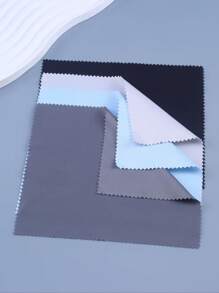 4pcs/Set Solid Color Portable Practical Multifunctional Eyeglasses Cleaning Cloth