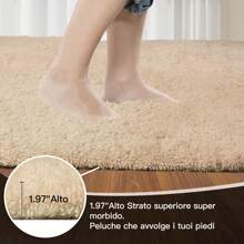 Sour Lemon Gray Carpet Rugs Living Room 160x230 Washable Anti-Slip Extra Large Carpet Bedroom Fluffy Modern Carpets Mat Carpets For Bedroom Children's Room - 駝色 - 查看 2
