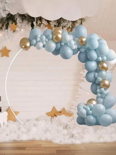 180cm/200cm Circular Balloon Arch Stand Kit, Reusable Backdrop Decorative Frame Kit For Wedding, Party, Birthday, Christmas, Bridal Shower, Balloon Wreath Decor