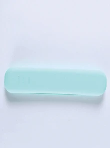 1pc Large Capacity Silicone Makeup Brush Holder, Soft & Smooth Cosmetic Tool Storage Box, Jewelry Box, Makeup Brush Bag, Brush Holder, Perfume Storage Box, Cosmetic Bag, Great Gift For Women, Christmas Gift - Khaki - View 14