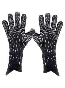1 Pair Latex Non-Slip Goalkeeper Gloves With Adjustable Wrist Strap, 3D Rubber Particles Design, Anti-Slip, Training Gloves For Adults, Men, Women, Teens