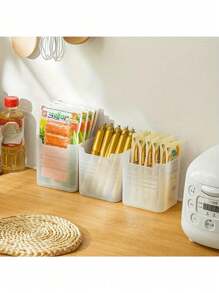 2/3/6 Pezzi Organizer per Frigorifero, Contenitori Portatili Trasparenti per Conservazione Alimenti, Grandi Organizer per Ordinare gli Alimenti per Porte Laterali del Frigorifero e Piani di Lavoro, Organizzatori e Accessori per la Cucina