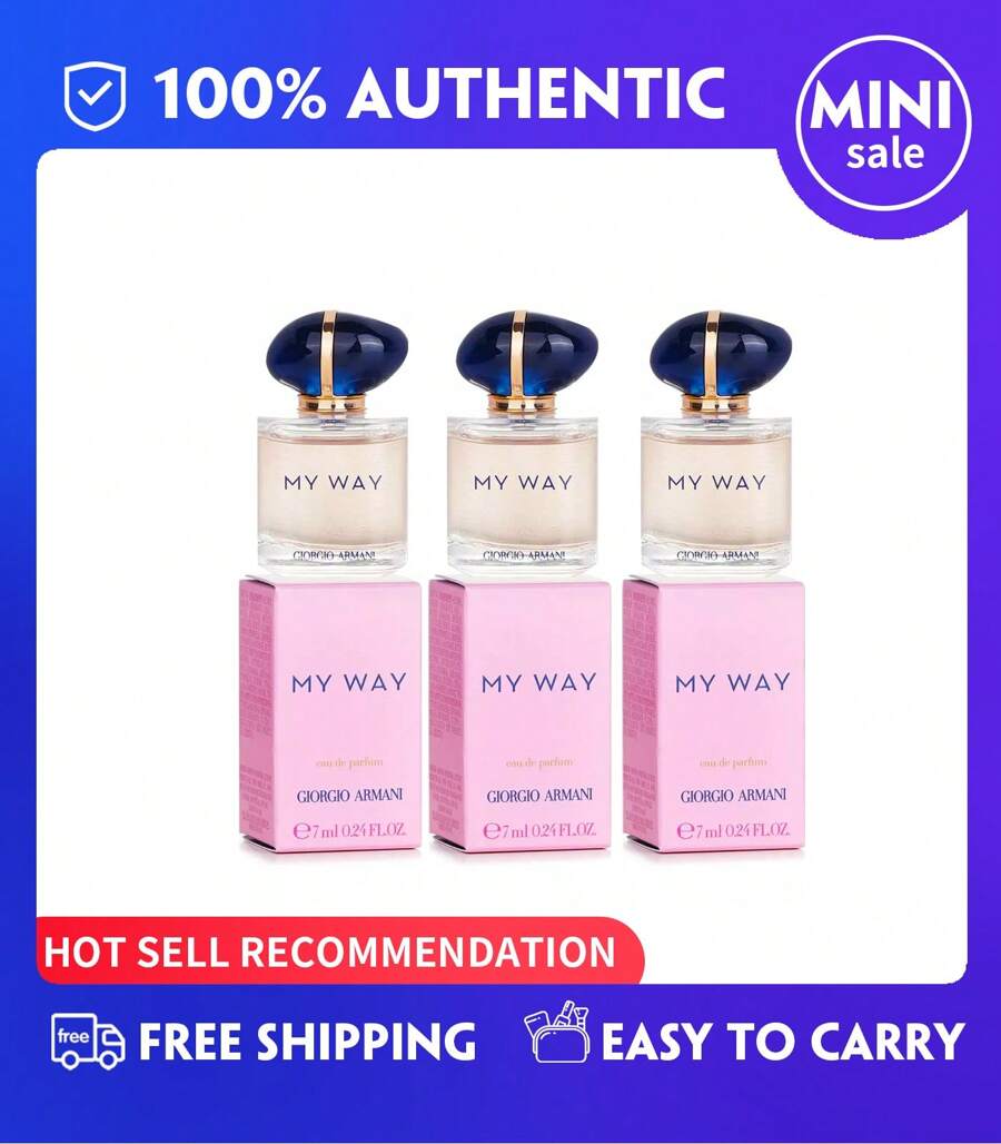 Armani Beauty Ladies My Way Eau De Parfum Splash(Miniature) 7ml/0.24fl.Oz ,My Way  - Eau De Parfum 7ml/0.23fl.Oz - Perfume For Women, Fragrances EDP Womens |Perfume Mini[ Perfect For Use On The Road] - 21毫升(7毫升*3瓶) - 查看 1