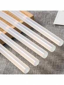 20pcs 7mm X 100mm Transparent Hot Melt Glue Sticks, Suitable For Electric Glue Gun, Crafts Repair, General DIY Tools