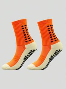 1 Pair Men's Rubber Dot Non-Slip Simple Fashion Sports Socks For Running, Basketball, Cycling, Soccer, Jump Rope - Multicolor - View 9