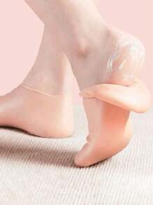 1 Pair Silicone Moisturizing Relief Socks, 1pair High Elastic Absorption Pressure Socks, Reusable Aloe Socks, Overnight SPA Sock, Anti-Slip Gel Heel Socks For Women Men Dry Skin Dry Feet Rough Skin, Home Foot Care, Use With Your Favorite Lotions, And Creams, Foot Scrubber, Feet Scrub, Gift For My Mother, Mother's Day, Travel Accessories, Socks Women, Callus Remover