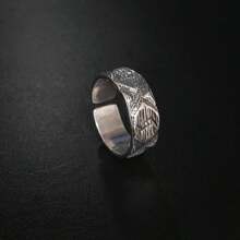 Anillo con diseño de runas vikingas al estilo retro, anillo casual personalizado para hombres