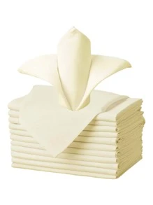 2/6/12 piezas Servilletas de color liso de poliéster, adecuadas para restaurantes, cocinas, bodas, banquetes, decoración de manteles, 40x40cm