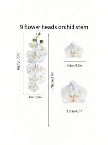 1/3/5pcs 27 Inch Artificial Phalaenopsis Flowers Branches Real Touch Orchids Flowers For Home Office Wedding Decoration For School Dormitory, Valentine's Day Gifts,Mother's Day Gifts,Artificial Plants,Office, Party, Holiday, Birthday, 4 Seasons Home, Door, Hotel, Restaurant, Living Room, Bedroom, Wedding, Kitchen, Garden,Decorative Style,Party And Holiday Decorations - White - View 5