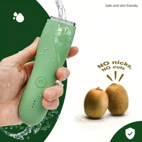 آلة التجميل المهنية للجسم مع شفرات قابلة للاستبدال معيار IPX6 - قابلة للشحن بالمنفذ USB ، ببطارية ليثيوم 600 مللي أمبير ، شفرة سيراميكية لتهذيب شعر البطن والجسم للرجال ، ماكينة حلاقة كهربائية للبيكيني وتجميل الرجال ، هدية مثالية للأحباء ، أداة تجميل | تصميم أنيق | شحن USB ، ماكينات تهذيب