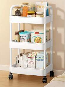 3 Tier Storage Trolley Cart On Wheels Kitchen Bathroom Laundry Rolling Rack