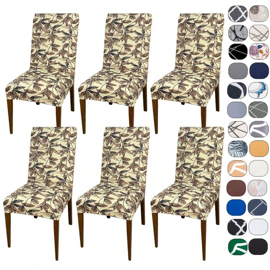 Kit Of 6 Dining Chair Covers Made Of Imported, More Resistant Fabric - Harmony - View 1