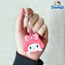 Sanrio 1pc Sanrio Key Protective Caps Set Kawaii Cinnamoroll Cartoon Silicone Key Cover Portable Keychain, Sanrio Cartoon Cartoon Character Shape, Bag Endorsement Key Chain Pendant Decoration, Holiday Birthday Valentine'S Day Preferred Uni Car Accessories Bag Charm School