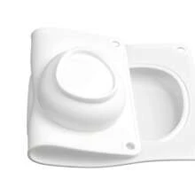 3 Cavidades Molde de Silicone 3D Tamanho Real de Pedra Oval Forma de Seixo, Assadeira de Bolo, Mousse, Sobremesa, Bakeware, Molde de Pedra Feita à Mão de Gesso, Concreto, Vela, Sabão