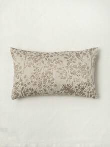 1 pieza Funda de cojín cuadrada de estilo campestre con diseño jacquard floral, de poliéster suave y cómoda para decoración del hogar en la sala de estar