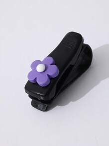 1pc Cute Flower Car Visor Clip, Multifunctional Sunglasses Holder, Sun Shade, Card/Receipt Clip