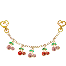 水钻樱桃钱包吊饰 包链吊饰装饰配件 樱桃装饰包链吊饰 钱包延长器 替换延长链 装饰包带 链条肩带 吊饰 适用于手提包 托特包 斜挎包 单肩包 - 彩色 - 查看 4