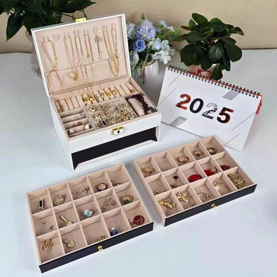 1pc Multifunctional Blank Jewelry Display Tray, Suitable For Necklaces, Earrings, Rings, Great Gift For Women