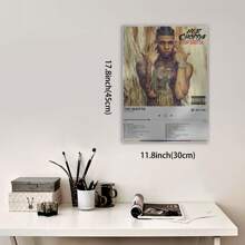 Framed  Nle Rapper Choppa Rap Hip Hop Music Album Cover Poster Top Shotta (2) Canvas Poster Wall Art Picture Prints Hanging Photo Gift Idea Decor Home Posters Artworks - Framed - View 3