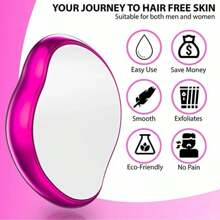 Crystal Hair Remover, Reusable Women Shaver For Underarms, Legs, Arms And Bikini Area, Waterproof Painless Exfoliation Crystal Hair Remover For Women, Provide Soft Smooth Silky Skin