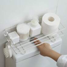 1 pièce Support mural pour papier toilette et serviette de salle de bain, organisateur monté au mur sans perçage