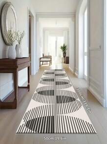 1 pieza Alfombra de pasillo estilo minimalista moderno color gris, de terciopelo cristalino, 1000 g/㎡, rectangular, antideslizante lavable, decoración del hogar, adecuada para sala de estar, cocina, comedor, oficina, todas las estaciones