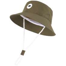 恐龙图案婴儿遮阳帽，幼儿夏季帽，婴儿渔夫帽，防护渔夫帽，儿童沙滩帽，男女宝宝均适用 - 恐龍皮標-短沿盆帽 - 查看 17