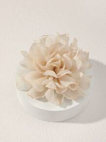 Novo Clipe de Cabelo e Broche 2 em 1 de 9cm com Design de Flor de Chiffon, Acessórios de Cabelo de Verão para Mulheres, 1 Peça Grampo de Cabelo Garra Boho Dia dos Namorados, Acessórios de Cabelo, Material Escolar