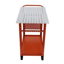 YUNRUX Red Welding Table Welding Table 600lbs Load Capacity Steel Welding 36*24in - Red - View 3