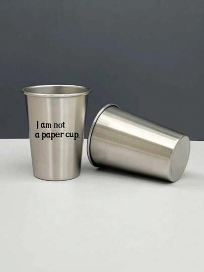 1pc Stainless Steel Drinking Cup, Convenient For Everyday Use