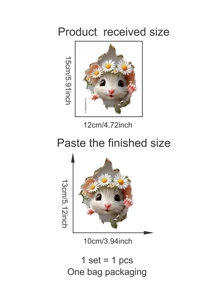 1 szt. Kreatywna naklejka ścienna 3D Mysia Dziura, Mysia Daisy Dekoracja ścienna Samoprzylepna naklejka ścienna do sypialni, przedpokoju, salonu, ganku, prezentów dekoracyjnych do domu Urodziny Ukończenie szkoły Dekoracja ścienna Dekoracja łazienkowa Dekoracja sypialni Dekoracja pokoju Rzeczy do dekoracji salonu Dekoracja domu Dekoracja domu Sztuka ścienna do salonu Naklejki na ścianę Naklejki spersonalizowane