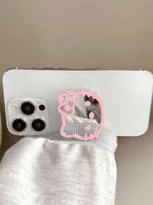 Sanrio 1 pieza Accesorio móvil de Hello Kitty de Sanrio con soporte retráctil de acrílico con dibujos animados y diseño de espejo (con respaldo adhesivo) (algunas piezas pueden ser aleatorias), compatible con iPhone, teléfonos Android, regalo para cumpleaños, familia, amigos, soporte y agarre para teléfono