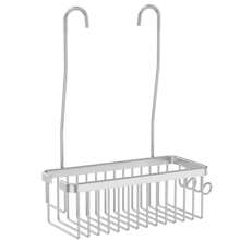 Hanging Shower Organizer, Bathroom Shower Organizer Basket, Shower Caddy Hanging, Over Door Shower Rack With Hooks, Deepened Design Shower Shelf, Space Aluminum - White - View 12